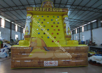 PVC ignifuge imperméable de mur gonflable d'escalade de tour de l'Egypte 5 x 4 x 6m