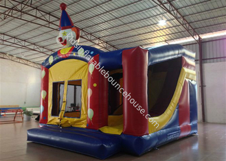 Château plein d'entrain de clown de cirque gonflable simple PVC videur combiné gonflable avec toboggan maison de saut gonflable