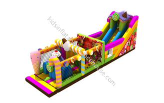 Parcours d'obstacles gonflables Candy 0.55mm PVC Tarpaulin