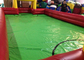 Terrain de football gonflable rouge de petit terrain de football gonflable d'intérieur pour le bébé de jardin d'enfants