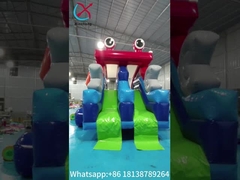 Commercial Grade gonflable Slide sec grenouille Figure gonflable haut double glissières pour les enfants et les adultes