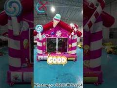 Maison gonflable à l'extérieur, à l'intérieur, maison gonflable rose, maison de bonbons, château gonflable