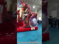 Nouveau design d'impression numérique maison gonflable avec diapositives Marvel Iron Man