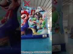 Commercial Combo gonflable ignifuge Bob épongePantalon carréBounce maison avec des toboggans gonflable