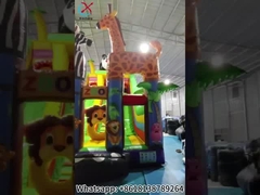 Les animaux du zoo gonflables Les toboggans panda Le château gonflable