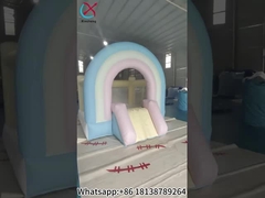 Château Gonflable Combo Toboggan Arc-en-ciel Intérieur Gonflable Avec Toboggan