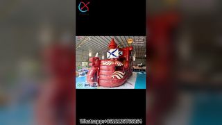Maison gonflable de bateau pirate pour fête d'enfants