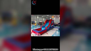 Piscine gonflable géante avec toboggan aquatique