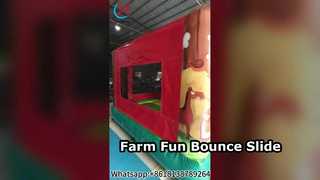 Farm Bounce House Slide Combo Entreprise de location amusante