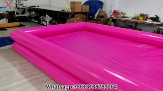 Amusant de fête de piscine gonflable rose personnalisé !