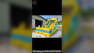 Toboggan gonflable Minion pour entreprise de location de fêtes d'enfants