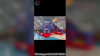 Fête amusante avec le toboggan SpiderMan Bounce House !