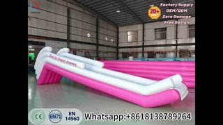 Amusant de luxe de toboggan aquatique gonflable rose pour yacht