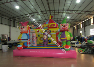 Chambre de rebond de bébé de clown d'Inflatables, château plein d'entrain d'enfant en bas âge de jeux d'intérieur 5 x 5m