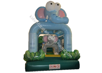 Chambre gonflable pleine d'entrain de saut d'éléphant mignon pour le jardin d'enfants/partie de famille