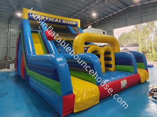 UL Commercial Inflatable Water Slides Vertical Rush Inflatable Obstacle Slide Logo personnalisé