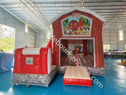 Commercial PVC bâtonnet résistant au feu Baffle gonflable maison gonflable avec glissière Combo château gonflable pour enfants