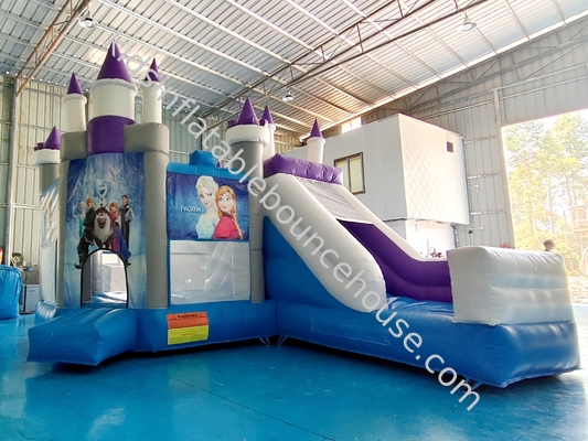Vente à chaud Salle gonflable Salle de saut Frozen Cartoon Glisse gonflable Pour la fête Château gonflable Combo Pour l' extérieur intérieure