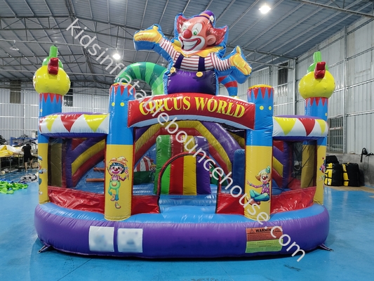 Nouveau design château gonflable maison gonflable avec diapositives clown cirque combo gonflable pour la fête pour les enfants