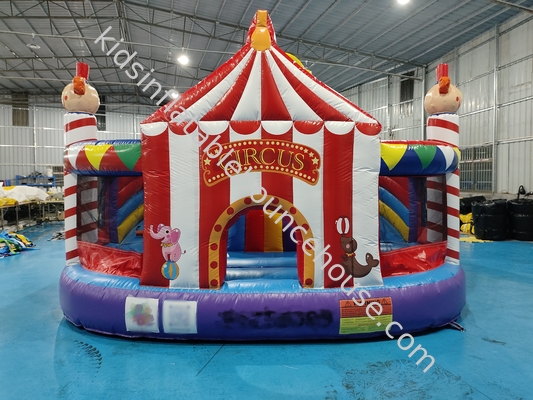Château gonflable maison gonflable avec diapositives clown cirque combo gonflable pour la fête pour les enfants