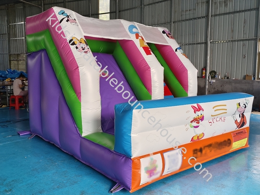 Commercial 0.55 Pvc Impression numérique gonflable Slide sec Mickey Mouse Cartoon Château gonflable Pour l'extérieur Pour les enfants