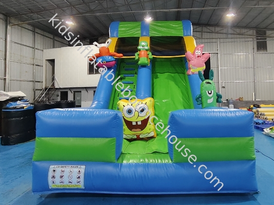 Des glissières sèches gonflables en PVC personnalisées Bob l'éponge pantalon carré château gonflable pour enfants
