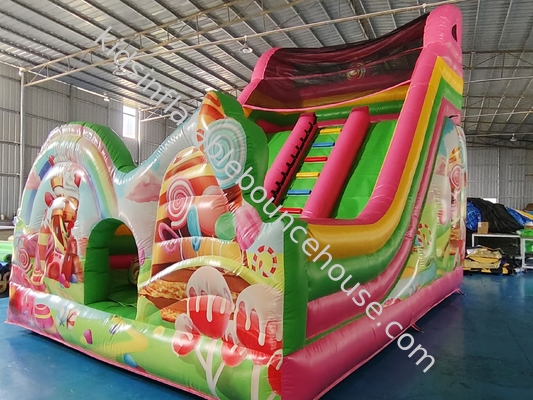 Parc d'attractions Des toboggans gonflables à sec Maison de bonbons Des toboggans gonflables Château pour enfants