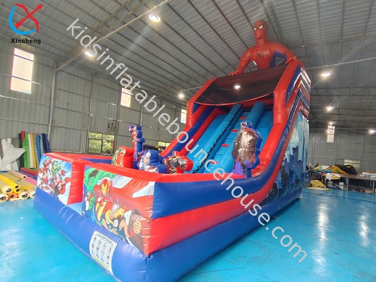 Fabricant de glissière gonflable sèche Spiderman glissière gonflable double château