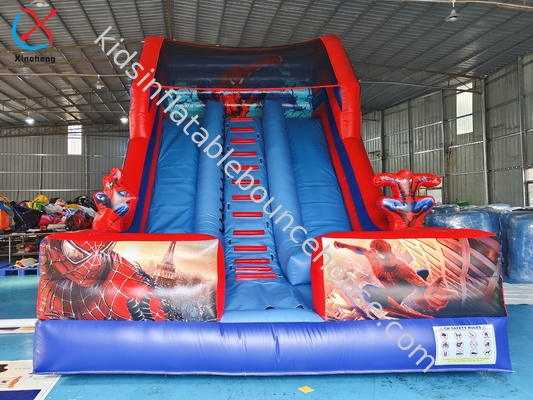 Fabricant Des glissières gonflables en PVC Spiderman Héros Glissières gonflables doubles sèches