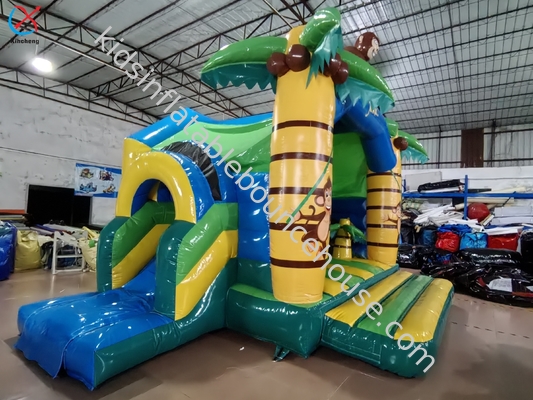 Chasseur gonflable personnalisé avec glissière Combo Jungle Monkey Château gonflable