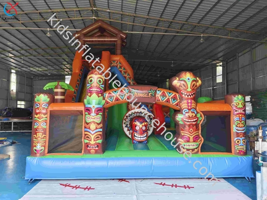 Maison gonflable exotique avec trampoline interne