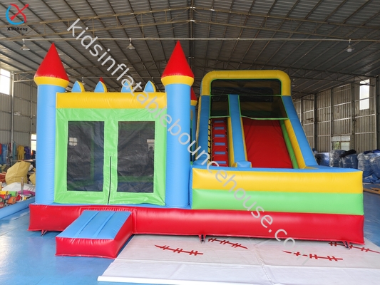 Château gonflable de qualité commerciale avec toboggan, grand château gonflable gonflable combiné