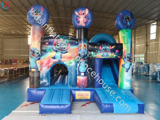 Garden Bouncy Castle Lilo & Stitch Bounce House With Slide For Sale