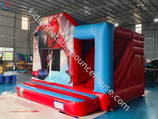 Inflatable Castle Superhero Bouncy Castle With Slide Spiderman Bouncy Castle For Sale