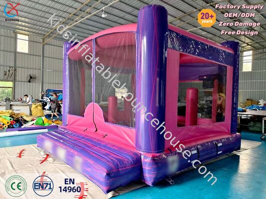 Fabricant PVC maison gonflable rose pourpre commerciale Jumping Castle Location de fête