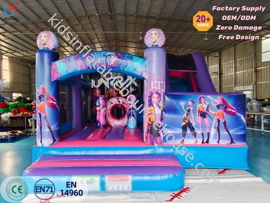 Château de saut gonflable en PVC commercial Maison gonflable avec glissement à louer pour les fêtes